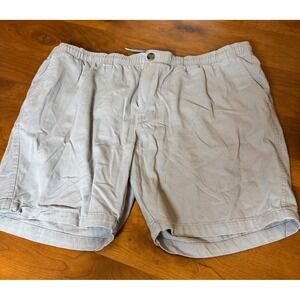 Architect Mens XXL Khaki Tan Cotton Twill Elastic Waist Casual‎ Shorts Cotton